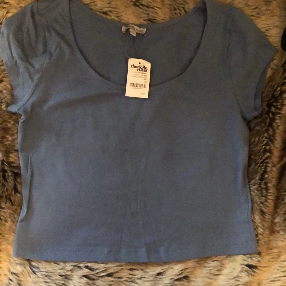 Blue crop top